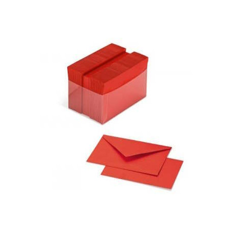Conf. 100 biglietti+buste - F.to 9 (9x14cm) - Vari Colori